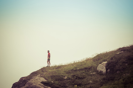 Relaxing on the top of the mountain